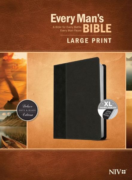 Cover for Every Man's Bible NIV, Large Print, TuTone (Leather Book) (2018)