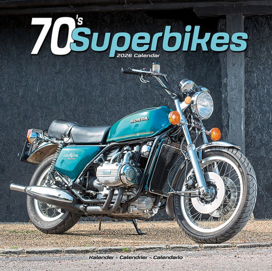 Cover for 70'S Superbikes Calendar 2026  Square Motorbike Wall Calendar - 16 Month (Calendar) (2025)