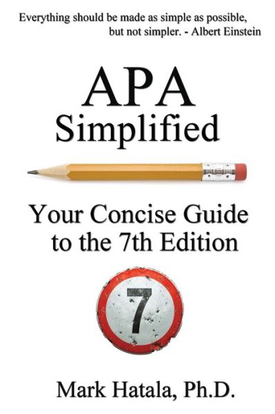 Cover for Mark Hatala · APA Simplified (Paperback Book) (2020)