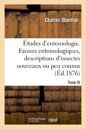 Cover for Oberthur-c · Etudes D'entomologie. Faunes Entomologiques, Descriptions D'insectes Nouveaux Ou Peu Connus. Tome Iv (Pocketbok) [French edition] (2013)
