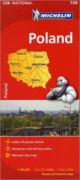 Cover for Michelin · Poland - Michelin National Map 720 (Kort) [9th edition] (2023)