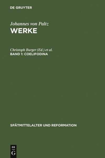Cover for Christoph Burger · Von Paltz:Werke.1 Coelifodina (Book) (1983)