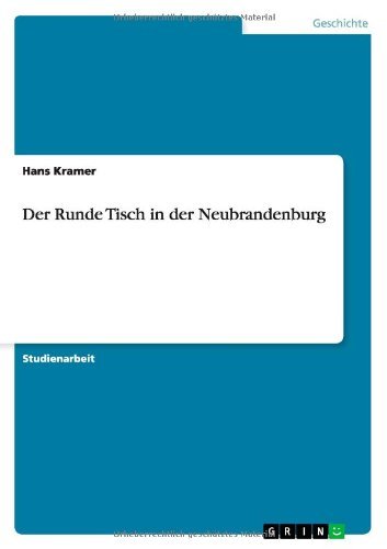 Cover for Kramer · Der Runde Tisch in der Neubrande (Bog) [German edition] (2013)