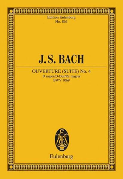 Cover for Johann Sebasti Bach · Overture Suite No 4 Bwv 1069 (Paperback Book) (1984)