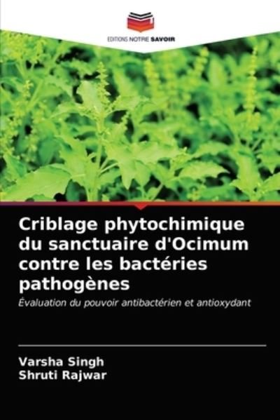 Cover for Singh · Criblage phytochimique du sanctua (N/A) (2021)