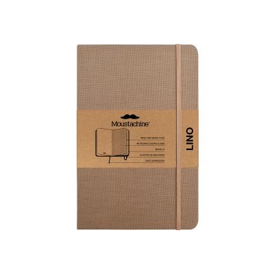 Cover for Moustachine · Moustachine Classic Linen Pocket Dark Tan Squared Hardcover (Book) (2024)