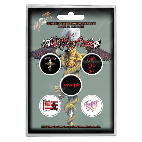 Cover for Mötley Crüe · Motley Crue Button Badge Pack: Dr Feelgood (Retail Pack) (MERCH) (2019)