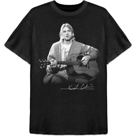 Cover for Kurt Cobain · Kurt Cobain Unisex T-Shirt: Guitar Live Photo (Black) (T-shirt) [size S] [Black - Unisex edition] (2019)