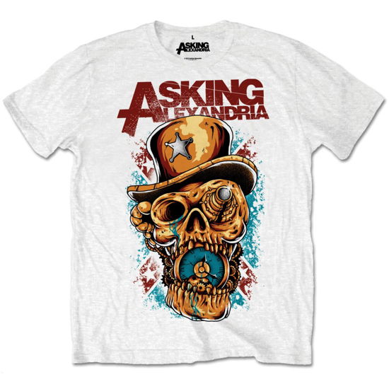 Cover for Asking Alexandria · Asking Alexandria Unisex T-Shirt: Stop The Time (Retail Pack) (T-shirt) [size XXL] [White - Unisex edition]