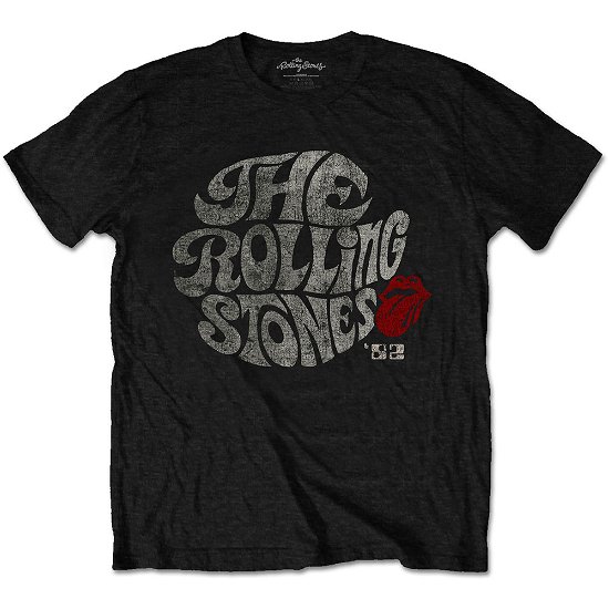 Cover for The Rolling Stones · The Rolling Stones Unisex T-Shirt: Swirl Logo '82 (Eco-Friendly) (T-shirt) [size S] [Black - Unisex edition]