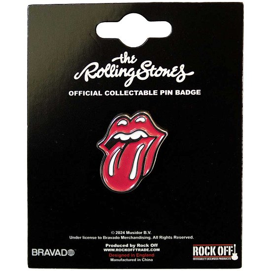 Cover for The Rolling Stones · The Rolling Stones  Pin Badge: Classic Tongue Silver Outline (Badge)