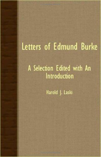 Cover for Harold J. Laski · Letters of Edmund Burke - a Selection Edited with an Introduction (Paperback Book) (2007)