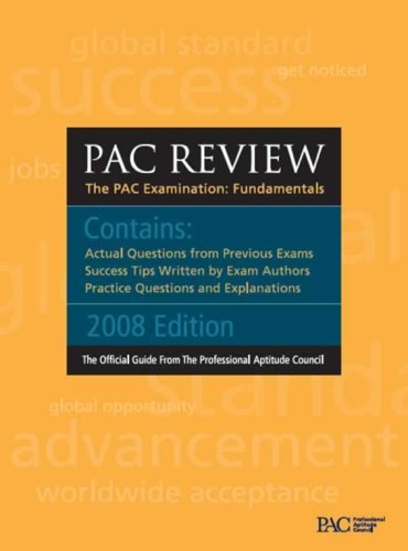 Cover for Professional Aptitude Council · Pac Review: The Pac Examination: Fundamentals: Actual Questions from Previous Pac Exams (Pocketbok) (2008)