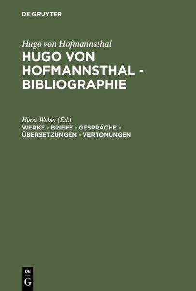 Cover for H. Hofmannsthal · Hugo v.Hofmannsthal B. (Bok) (1972)