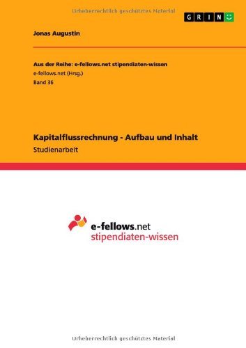 Cover for Augustin · Kapitalflussrechnung - Aufbau (Book) [German edition] (2011)