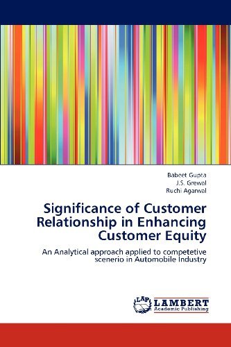Cover for Ruchi Agarwal · Significance of Customer Relationship in Enhancing Customer Equity: an Analytical Approach Applied to Competetive Scenerio in Automobile Industry (Pocketbok) (2012)
