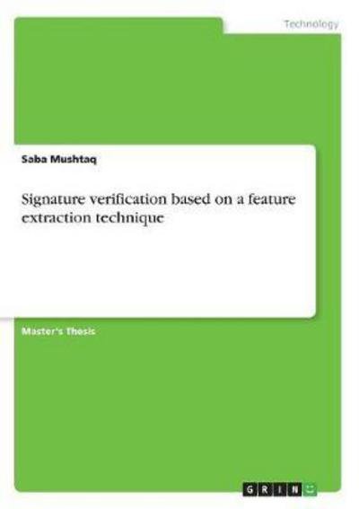 Cover for Mushtaq · Signature verification based on (Book)