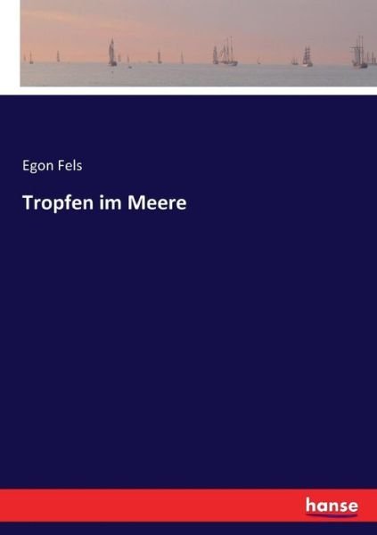 Cover for Egon Fels · Tropfen im Meere (Paperback Book) (2017)