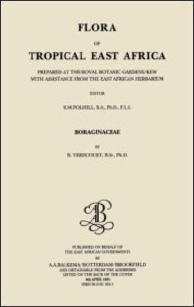 Cover for Bernard Verdcourt · Flora of Tropical East Africa - Boraginaceae (Hardcover Book) (1991)