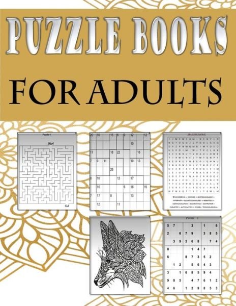 Cover for Zoubir King · Puzzle books for adults: Fun and relaxing Activity Puzzle Book for Adults, Word search, Sudoku, mandala, Killer Sudoku and mazes 8,5&quot;x11&quot; (Paperback Bog) (2021)