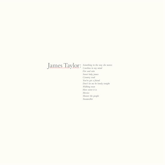 Greatest Hits - James Taylor - Musik - RHINO FOCUS - 0603497852543 - 27 mars 2020