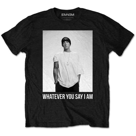 Eminem Unisex T-Shirt: Whatever (Black) - Eminem - Produtos - Bravado - 5055979903543 - 10 de janeiro de 2020