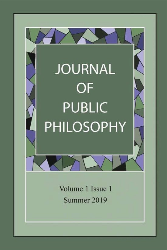 Cover for Owen Anderson · Journal of Public Philosophy (Pocketbok) (2019)