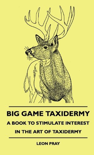 Cover for Leon Pray · Big Game Taxidermy - a Book to Stimulate Interest in the Art of Taxidermy (Gebundenes Buch) (2010)
