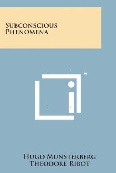 Cover for Hugo Munsterberg · Subconscious Phenomena (Paperback Book) (2014)