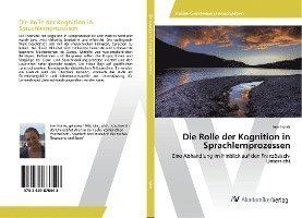 Cover for Holler · Die Rolle der Kognition in Sprac (Buch)