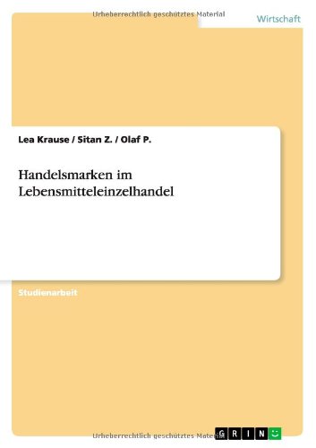 Cover for Olaf P · Handelsmarken Im Lebensmitteleinzelhandel (Paperback Book) [German edition] (2014)