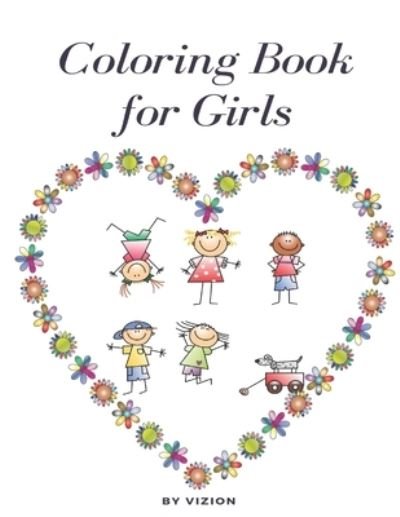 Cover for Vizion · Coloring Book For Girls (Paperback Book) (2020)
