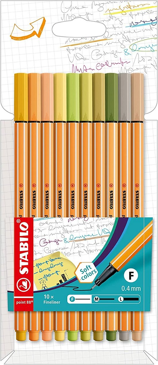 STABILO point 88 Soft colors Fineliner farbsortier - Stabilo - Gadżety - Stabilo - 4006381579544 - 