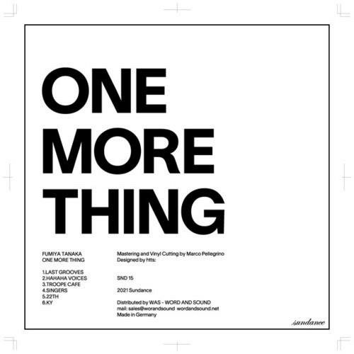 Cover for Fumiya Tanaka · One More Thing (LP) (2022)