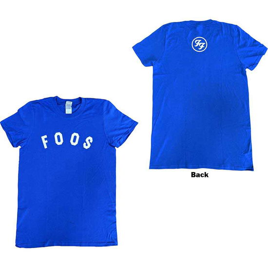 Cover for Foo Fighters · Foo Fighters Unisex T-Shirt: Foos Logo (Blue) (Back Print &amp; Ex-Tour) (T-shirt) [size S] (2023)