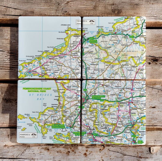 Cover for OS Map Ceramic Four Coaster Set - Pembrokeshire Coast National Park (MERCH) (2025)