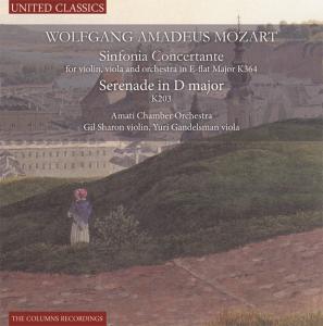 Mozart- Sinfonia Concertante - Serenade in D Major - Sharon Gil - Yuri Gandelsman - Musiikki - UNITED CLASSICS - 8713545220544 - torstai 1. marraskuuta 2012