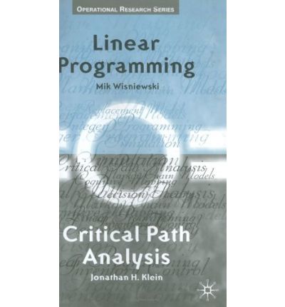 Cover for Mik Wisniewski · Critical Path Analysis and Linear Programming (Hardcover Book) (2017)