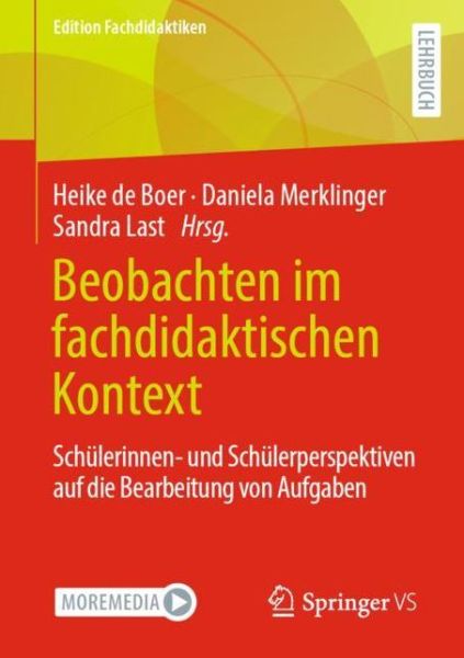 Cover for Heike De Boer · Beobachten im fachdidaktischen Kontext (Book) (2022)
