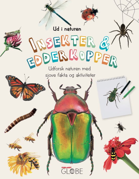 Cover for Udforsk naturen med sjove fakta og aktiviteter: Insekter og edderkopper (Bound Book) [1º edição] (2020)