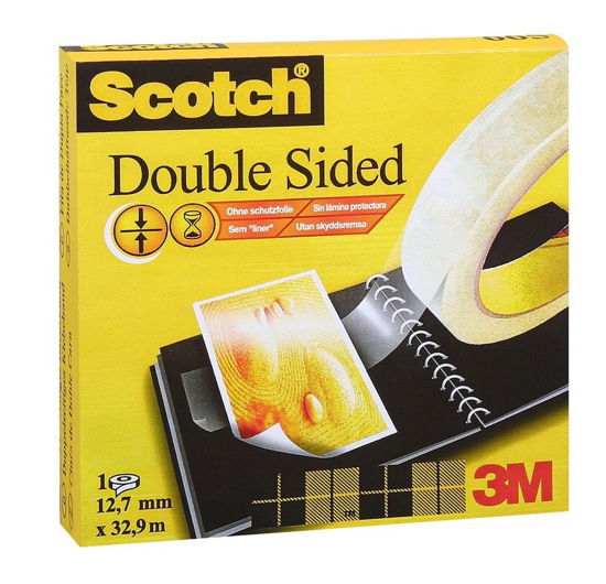 3m Post-it - Nastro Biadesivo Scotch Permanente Senza Liner 12mmx33m - 3m Post - Gadżety - 3M - 0021200726545 - 