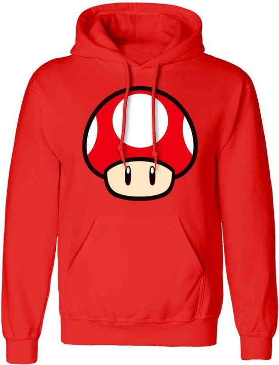 Cover for Nintendo: Super Mario · Power Up Mushroom (Felpa Con Cappuccio Unisex Tg. S)) (N/A)