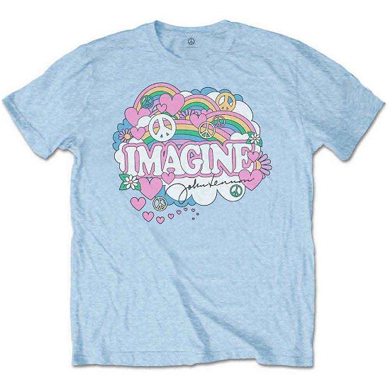 John Lennon Unisex T-Shirt: Rainbows, Love & Peace - John Lennon - Produtos -  - 5056170655545 - 