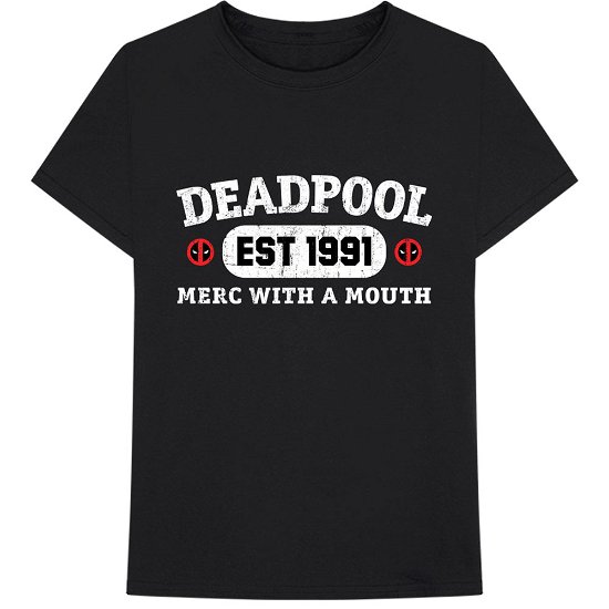 Marvel Comics Unisex T-Shirt: Deadpool Merc With A Mouth - Marvel Comics - Koopwaar -  - 5056368672545 - 