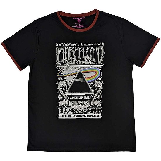 Pink Floyd Unisex Ringer T-Shirt: Carnegie Hall Poster - Pink Floyd - Merchandise -  - 5056737210545 - 