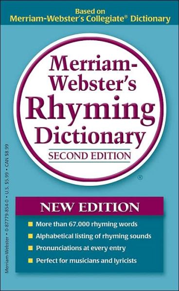 Cover for Merriam-Webster Inc · Merriam-Webster's Rhyming Dictionary (Paperback Book) [2 Revised edition] (2006)