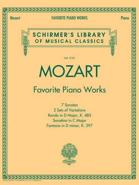 Cover for Mozart · Mozart - Favorite Piano Works: Schirmer'S Library of Musical Classics Vol. 2101 (Bok) (2014)