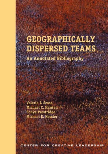 Cover for Michael E. Kossler · Geographically Dispersed Teams: an Annotated Bibliography (Paperback Book) (1999)