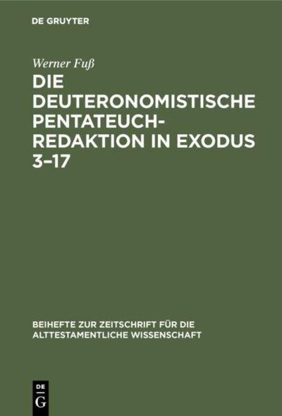 Cover for Fuß · Die deuteronomistische Pentateuchre (Bog) (1972)