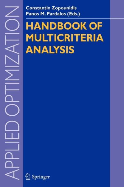 Cover for Constantin Zopounidis · Handbook of Multicriteria Analysis - Applied Optimization (Paperback Book) [2010 edition] (2012)